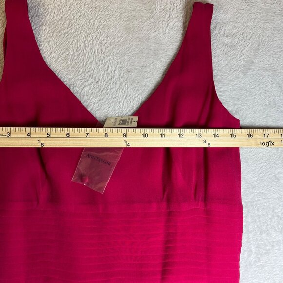 NWT Ann Taylor 100%‎ Silk Fit and Flare Dress Size 6 Knee Length Feminine Fairy - Picture 6 of 10